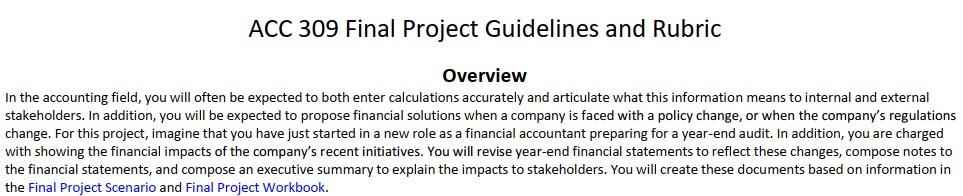 On ACC 309 7-1 Final Project Guidelines and Rubric, it says, "G.