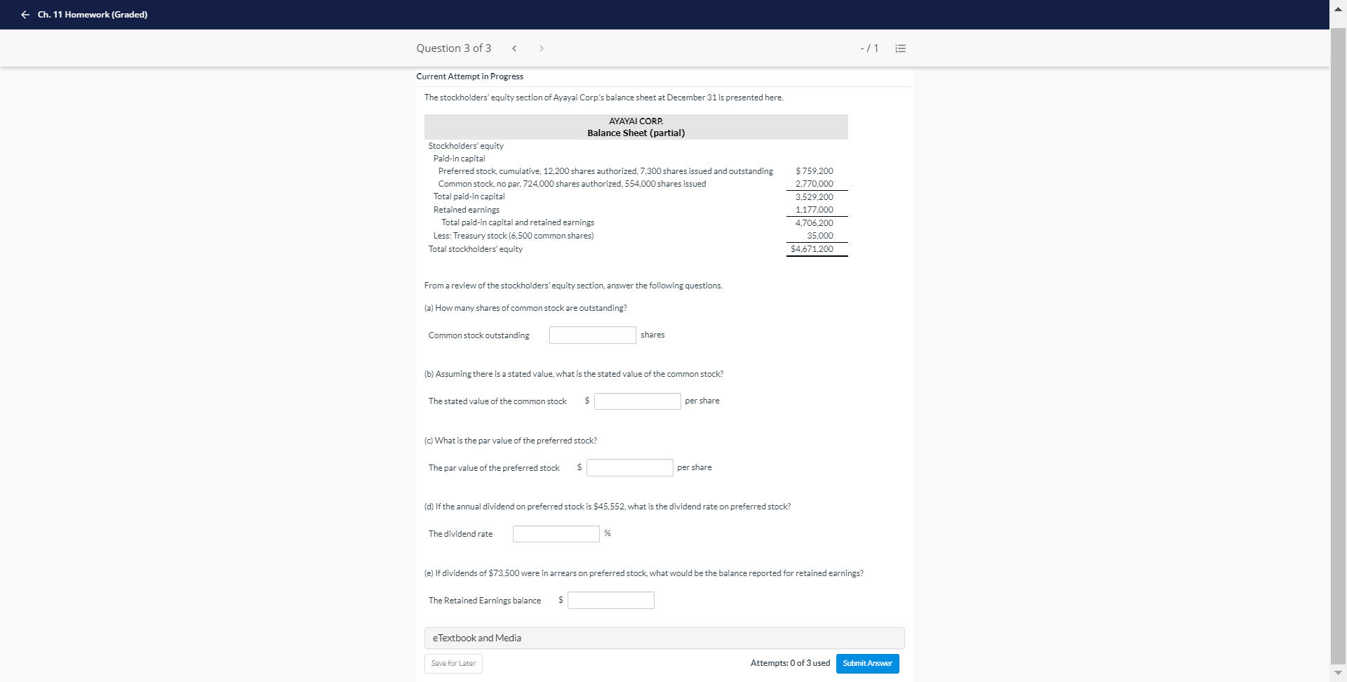 View Policies Current Attempt in Progress Bramble Corp. decided to issue common