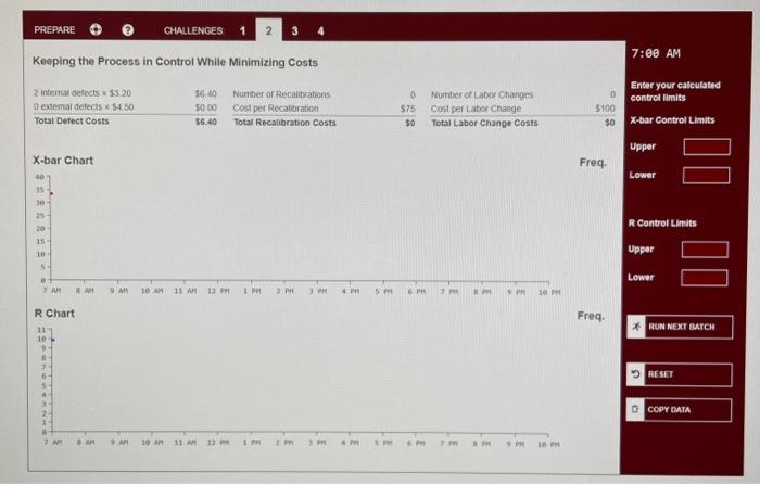 X-bar \& R Graphs All units from the current batch Keeping the
