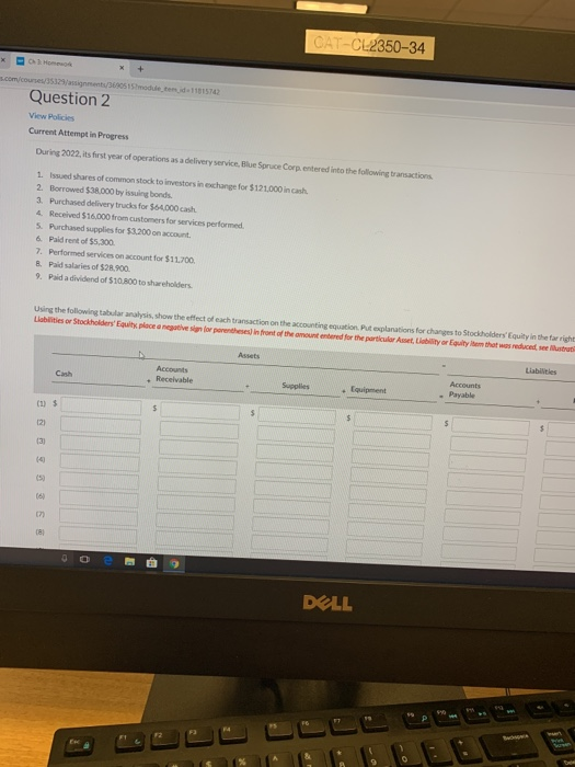  CAT-CL2350-34 Question 2 View Policies Current Attempt in Progress During 2002.