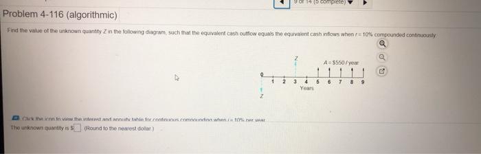  9 complete Problem 4-116 (algorithmic) Find the value of the unknown
