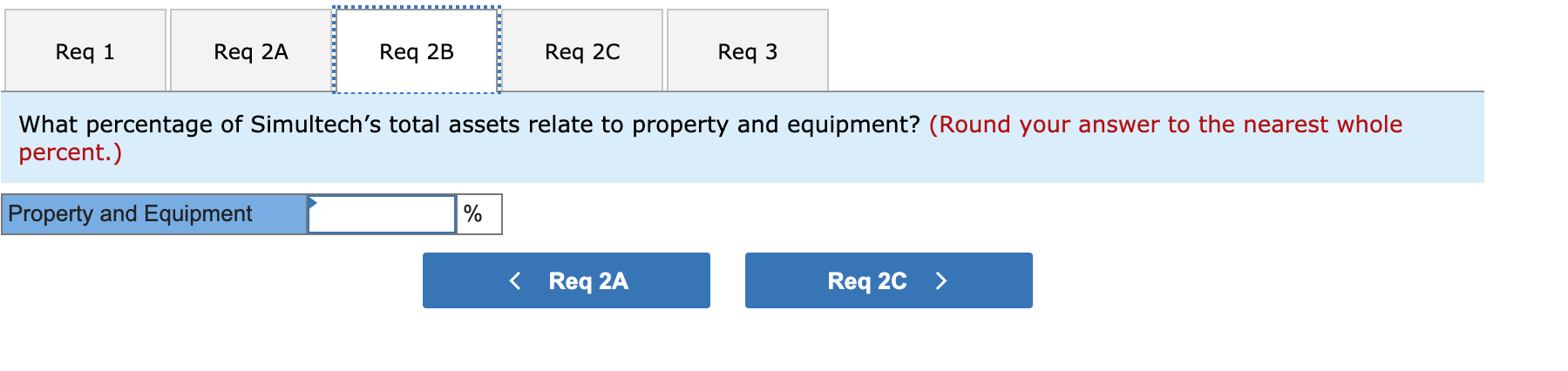 computing each missing line item as a percentage of total assets. 2-a.