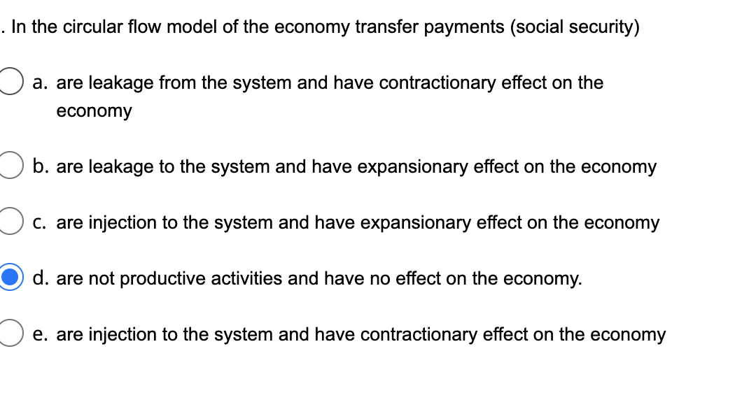 circular ow model of the economy budget surplus has 3 a. In