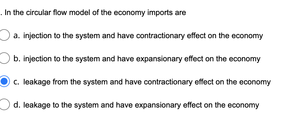 the circular ow model of the economy budget surplus has 3 b.