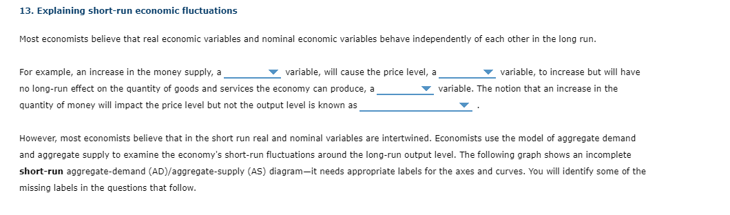 the model of aggregate demand and aggregate supply measures the overall The