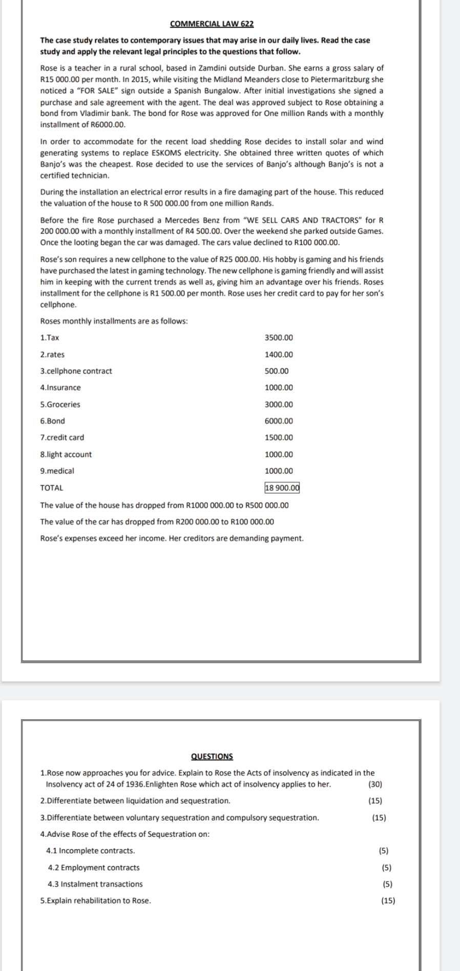 please do explain thoroughly and accordingly to the numbered questions. COMMERCIAL LAW