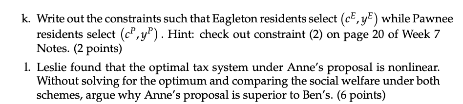 Based on the previous information, please provide solution to k and l
