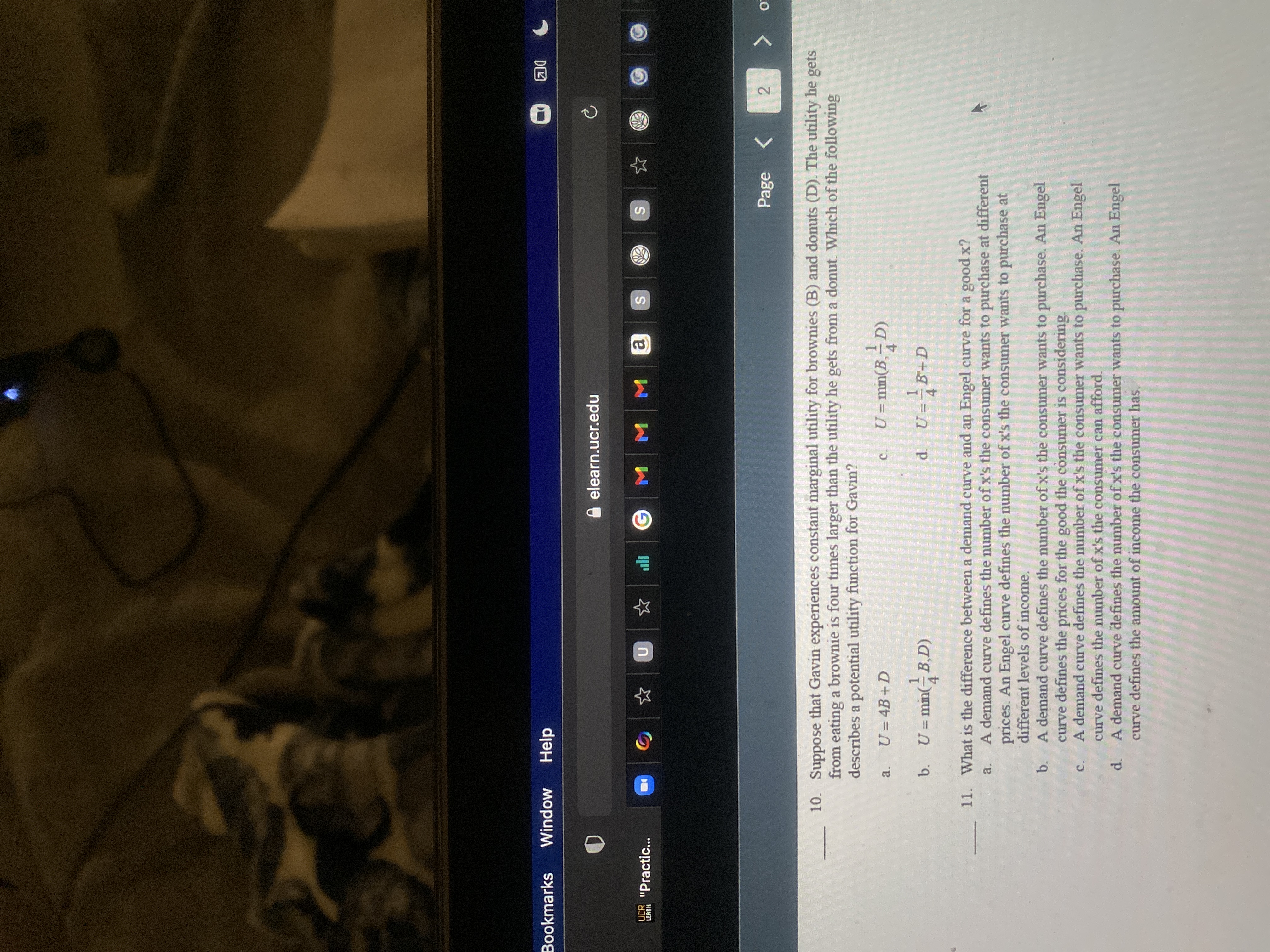  Bookmarks Window Help & elearn.ucr.edu LEARN "Practic... U G M M