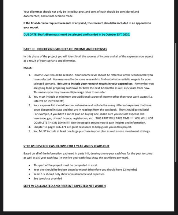 to develop a comprehensive financial plan for: 1) the next year (12