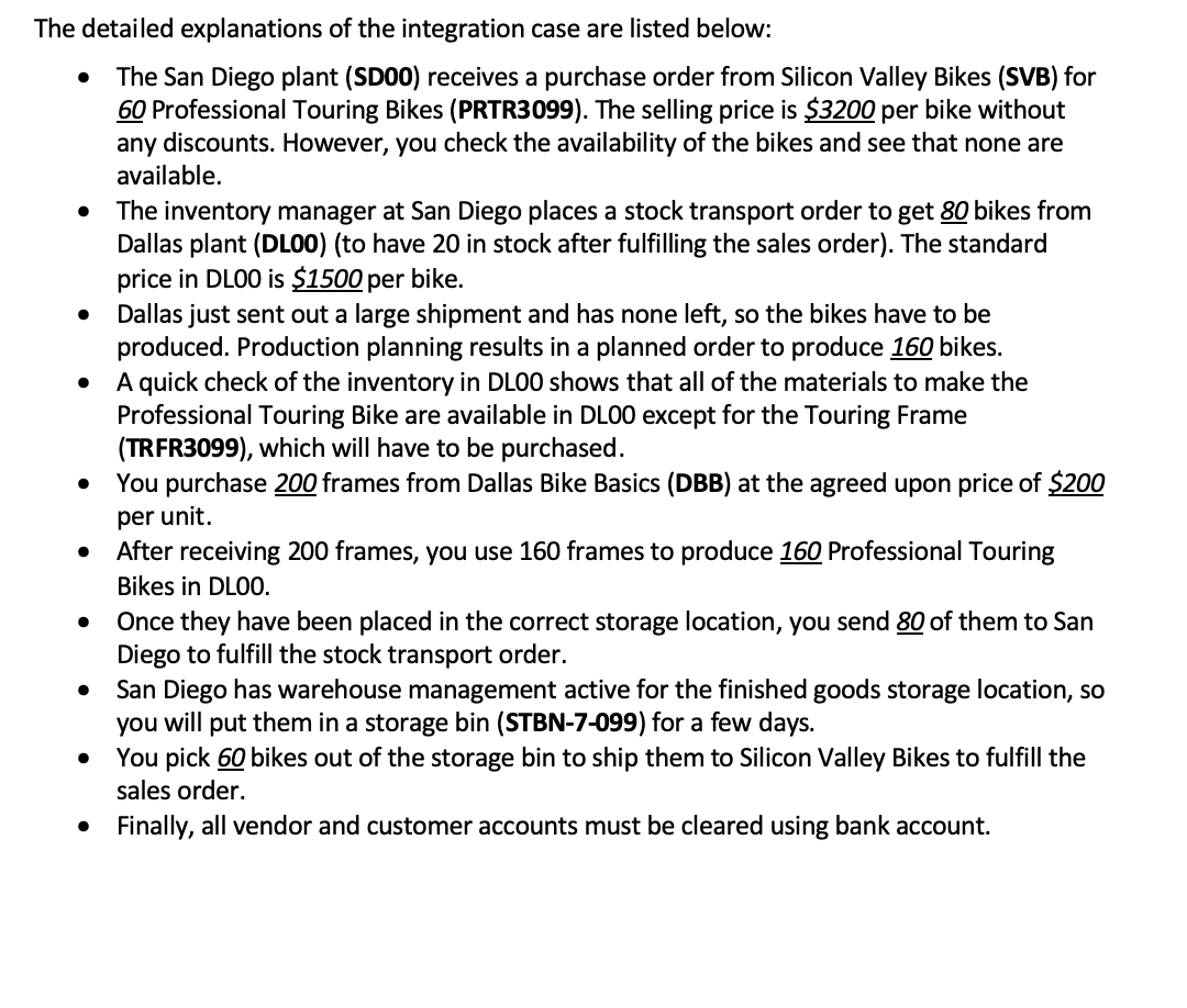 a purchase order from Silicon Valley Bikes for 60 red Professional Touring