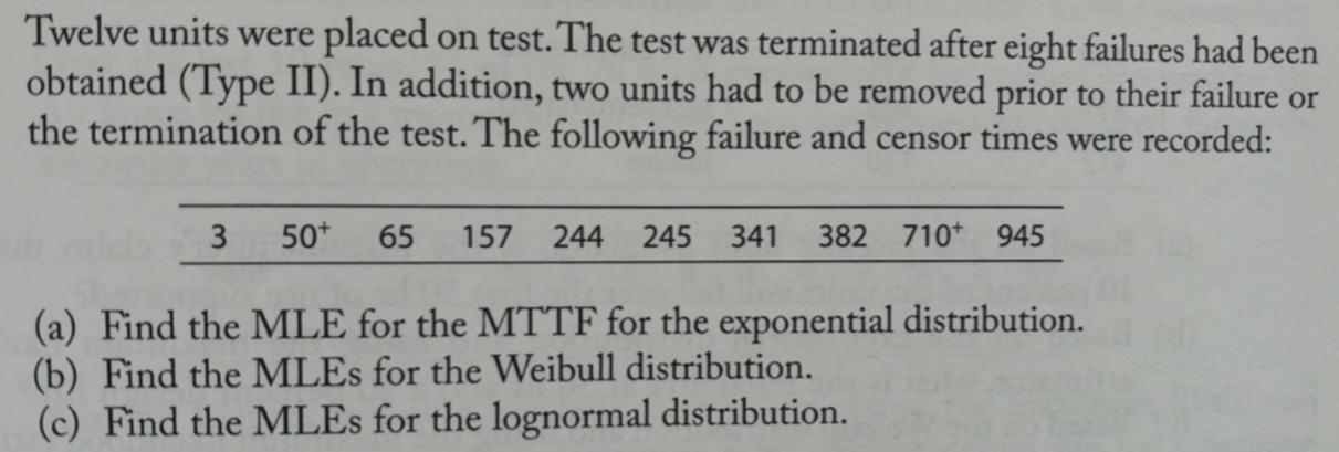Twelve units were placed on test. The test was terminated after