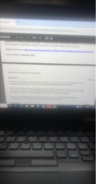 this a business management question 