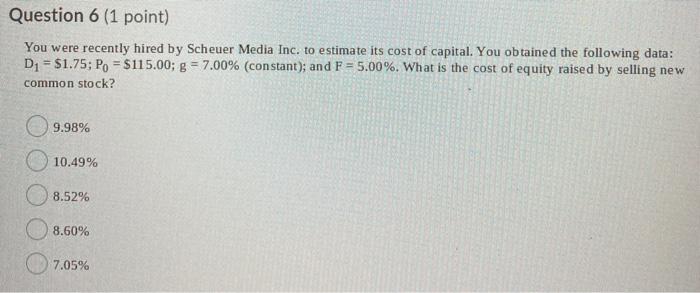 per share. The dividend is projected to increase at a constant rate