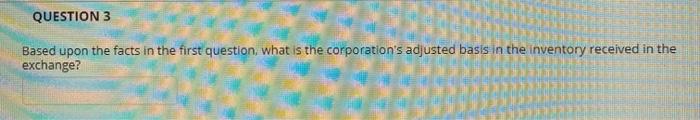  solve #3 using information from number 1 QUESTION 3 Based upon