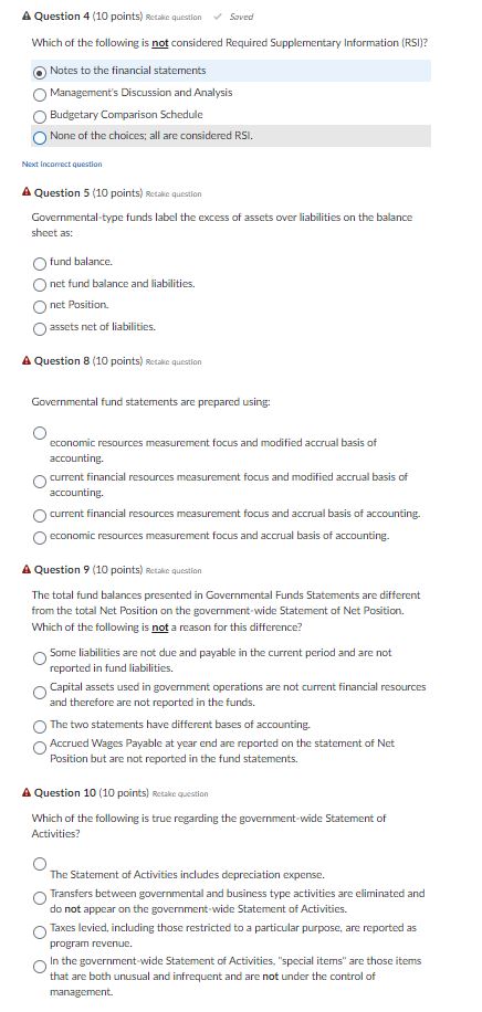  A Question 4(10 points) Rectalic question Sved Which of the following
