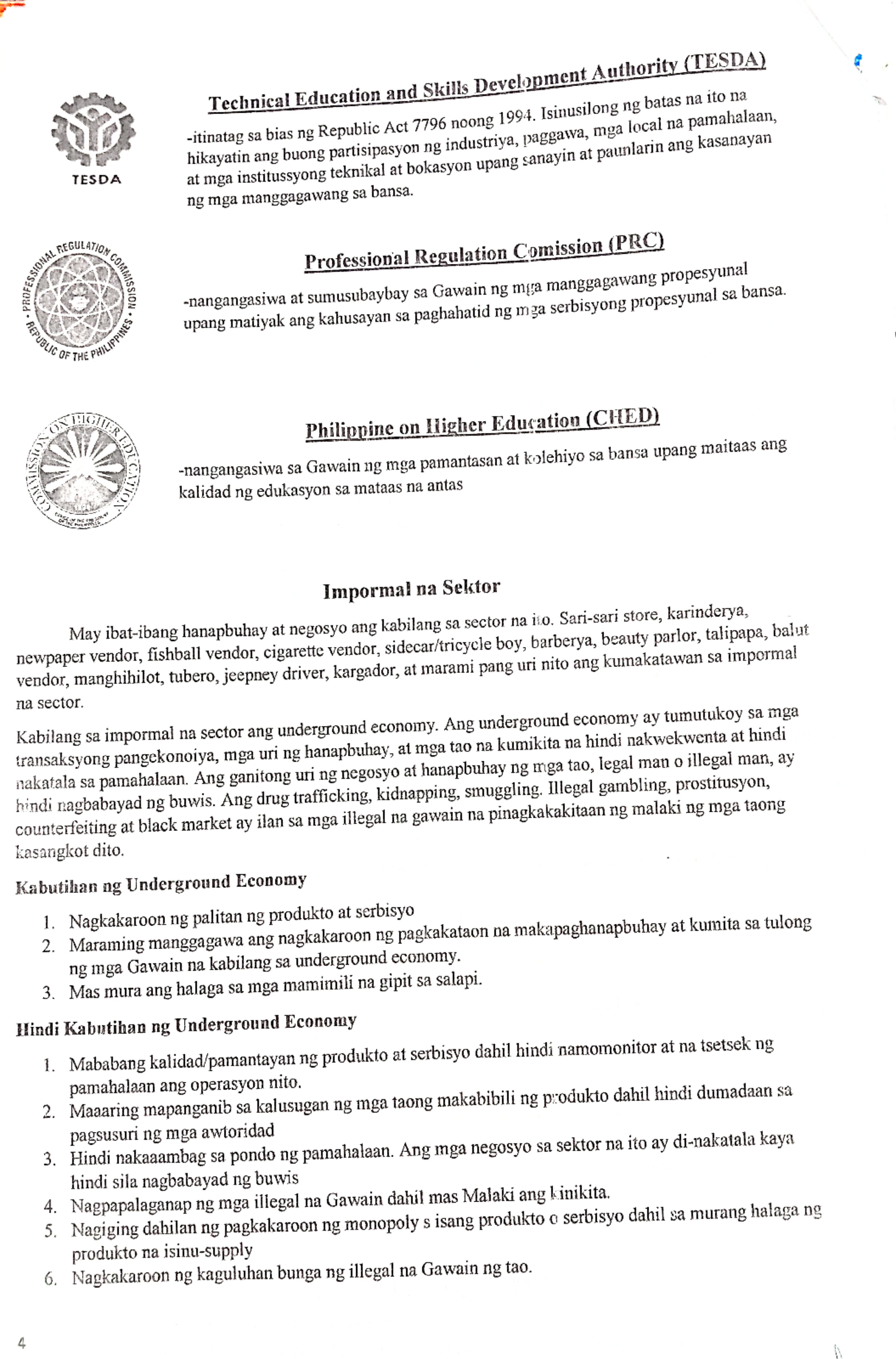 the contexts and concepts. Ito ay patungkol sa sektor ng industriya, paglilingkod,