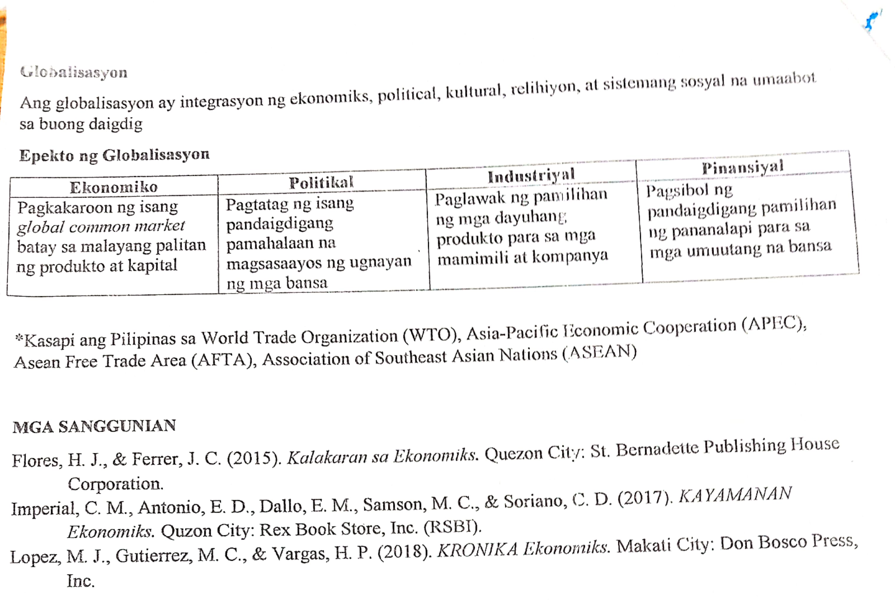 \fIII. Mini task # 3 Itanong mo! Magianong sa mga kasapi ng