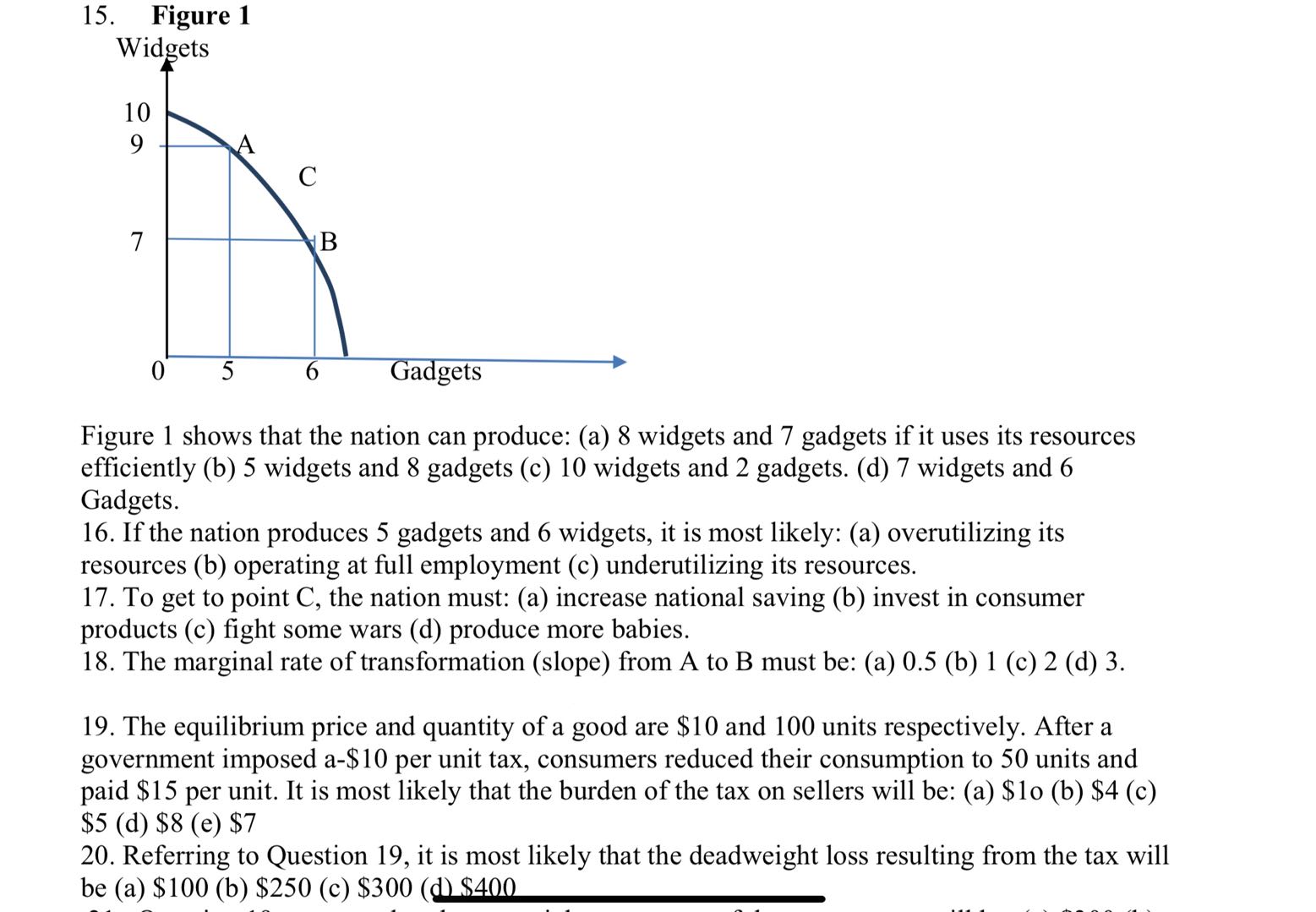 15. Figure 1 Widgets 10 9 A C 7 B 6