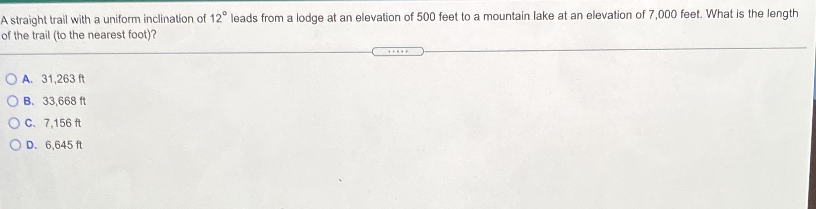 I need help on this question A straight trail with a uniform