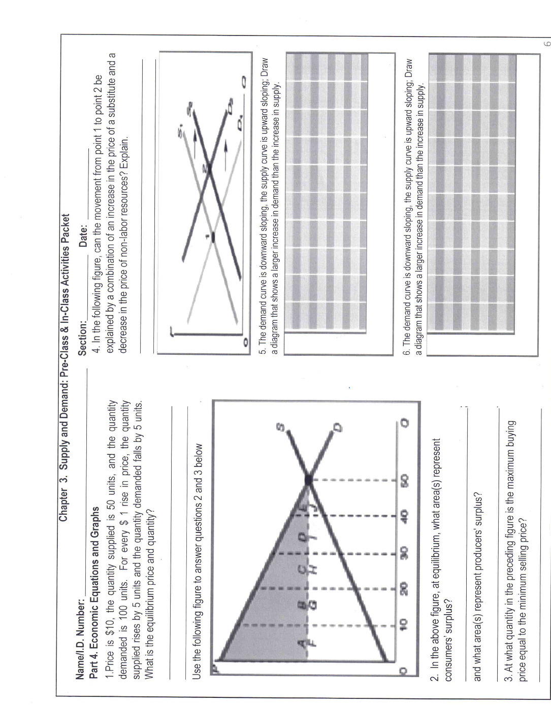  Chapter 3. Supply and Demand: Pre-Class & In-Class Activities Packet Name/I.D.