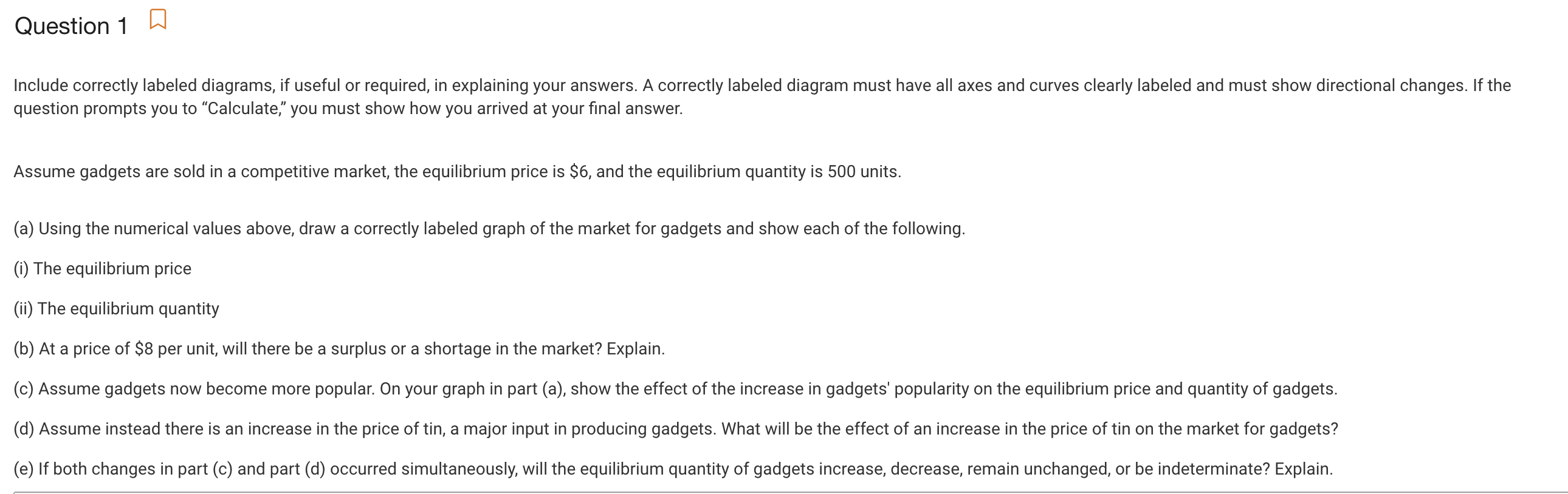 please answer the following questions Question 1 E] Include correctly labeled diagrams,
