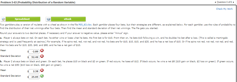 Problem 5-63 {Probability Distribution ofa Random Variable} c Question 5 an;
