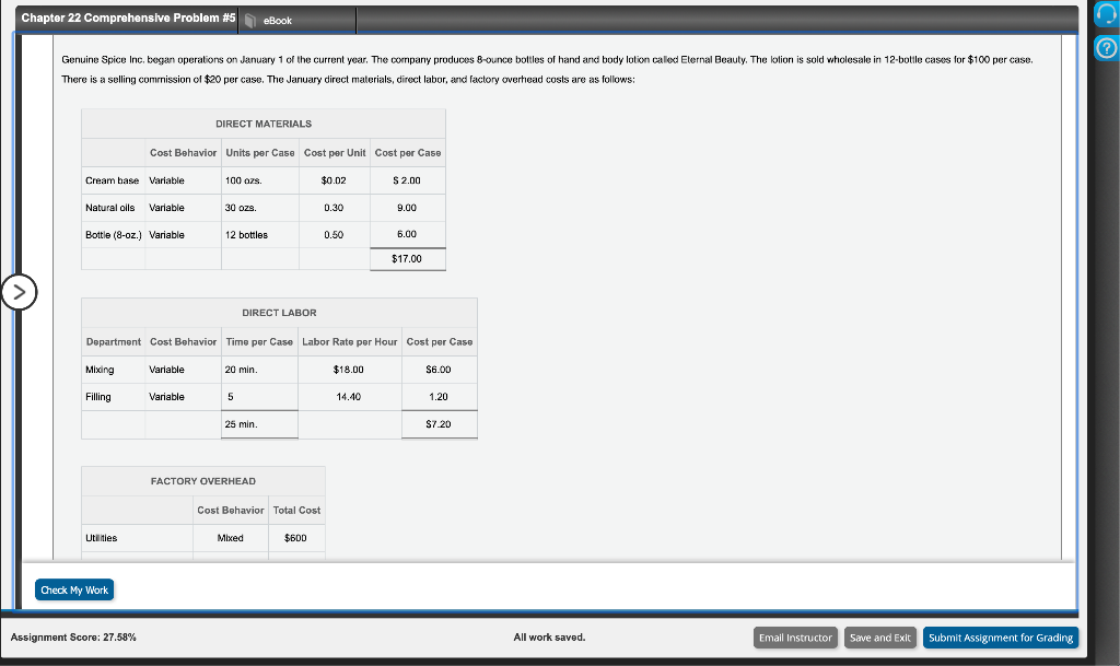 I need questions 8 and 9 Chapter 22 Comprehensive Problem #5 eBook