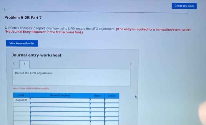 149 1,490 August 13 Sale ($235 each) August 20 Purchase 139 1,390