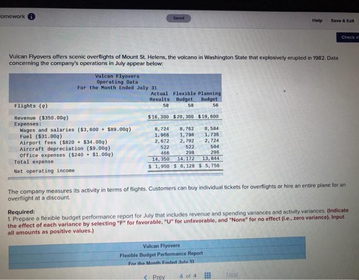  omework Save Help Save & E Check in Vulcan Flyovers offers