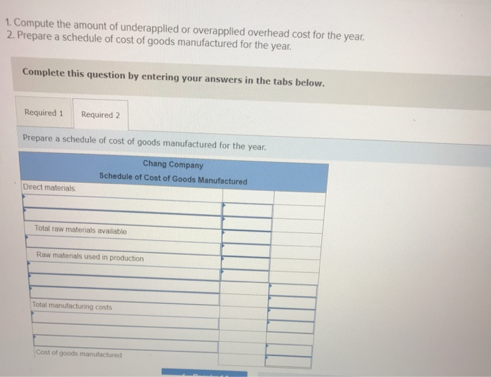 costs incurred: Indirect materials Indirect labor Property taxes, factory Utilities, factory Depreciation,