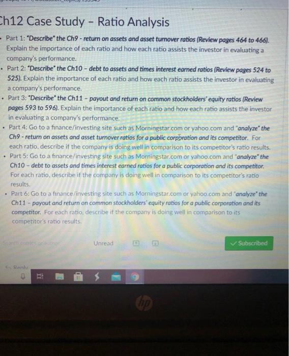 the Ch9 - return on assets and asset turnover ratios (Review pages