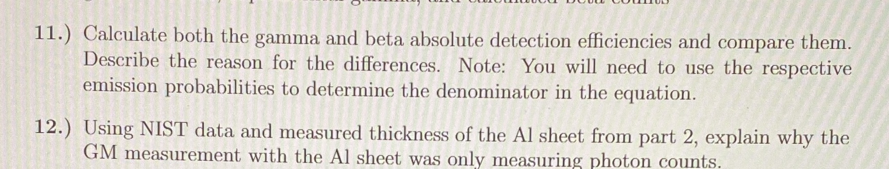 Pls answer question 11 The probability for beta decay are 94.6% and