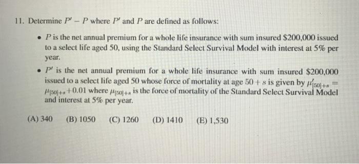  11. Determine P- P where Pand P are defined as follows: