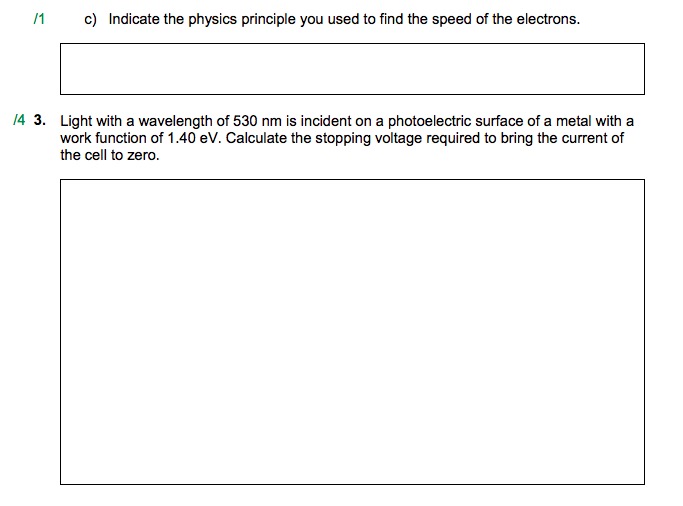 surface of a metal having a Iwork function of 1.13 e'y'. Calculate