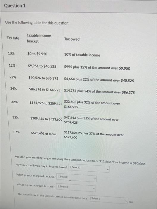 Only type writing allow..... Question 1 Use the following table for this