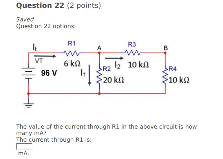 points) Saved Question 2 options: VT R3 43 v 24 kn Which