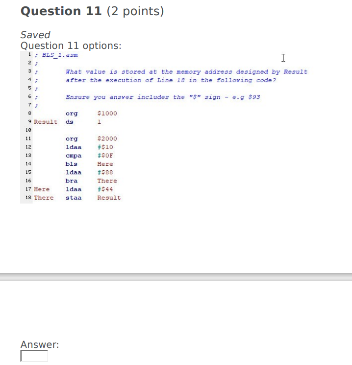 - e.g $93 7 org $1000 9 Result ds 1 11 org