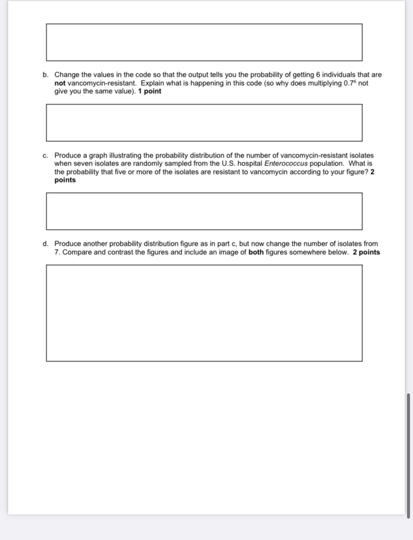  b. Change the values in the code so that the output