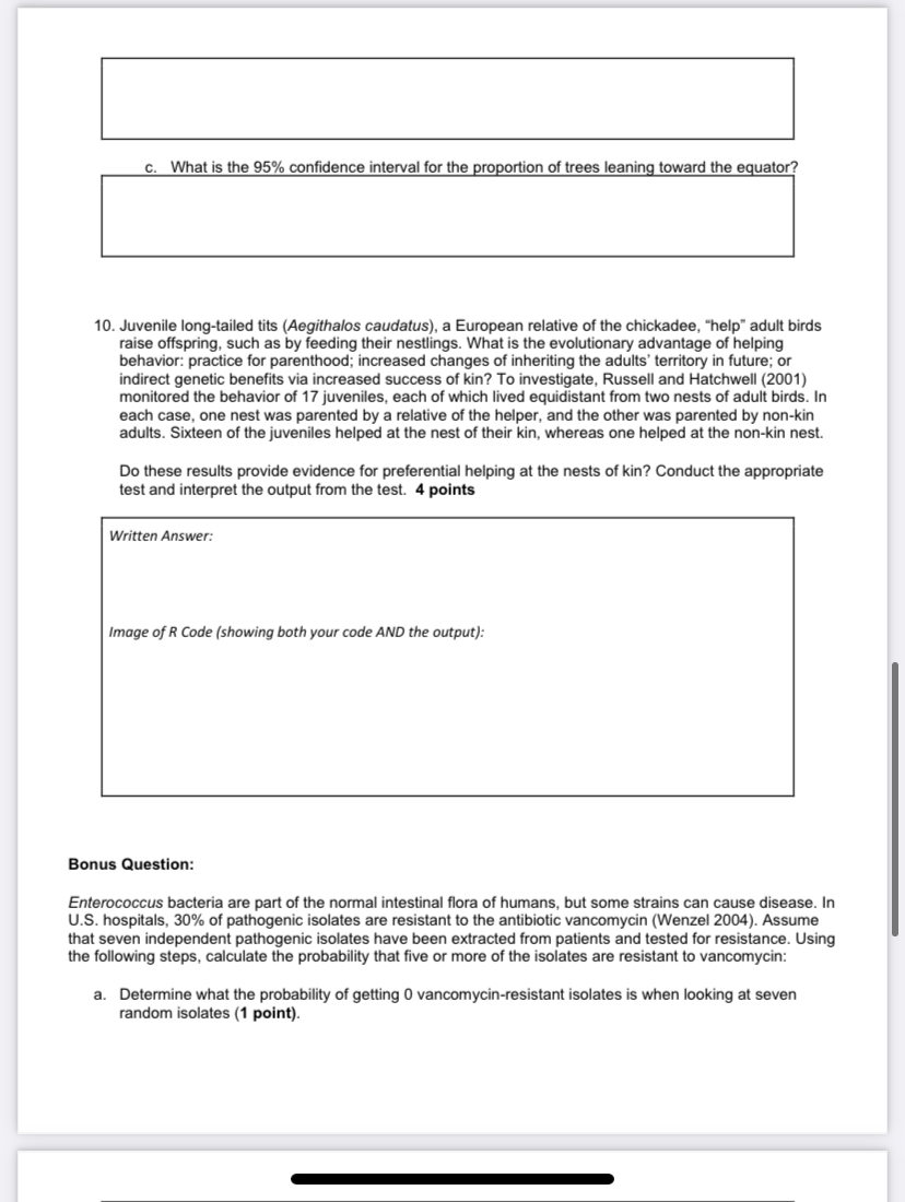 the probability that five or more of the isolates are resistant to