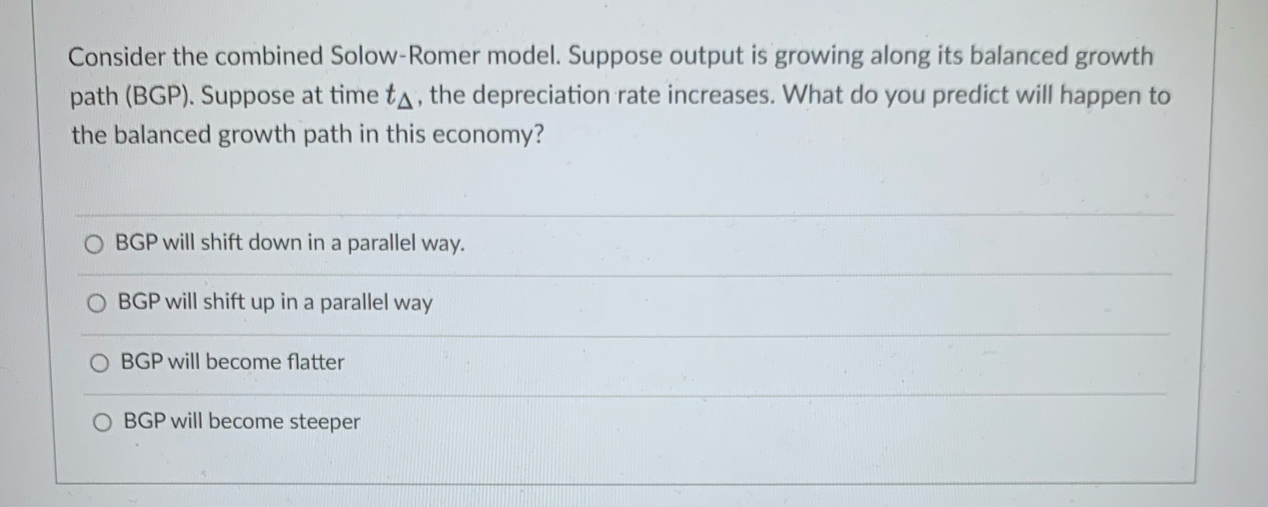 12. Please attach w solution Consider the combined Solow-Romer model. Suppose output