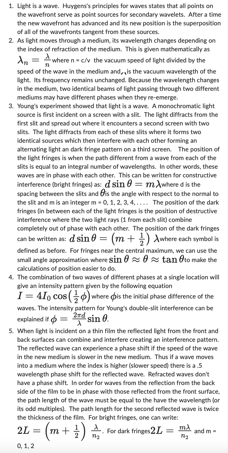 film (n = 1.40) in air is illuminated with white light in