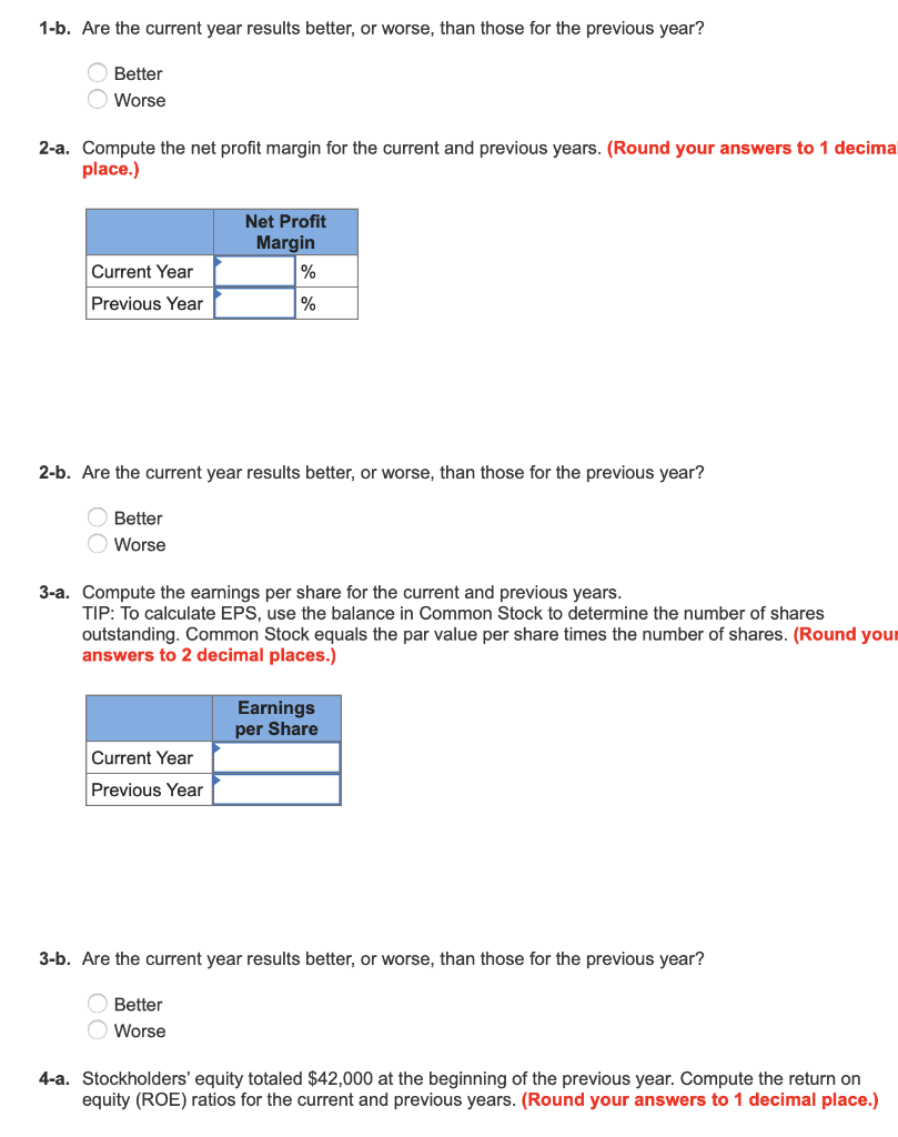 showed the following summarized data: Current Previous Income Statement Sales revenue Cost