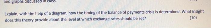  and graphs discussed Explain, with the help of a diagram, how