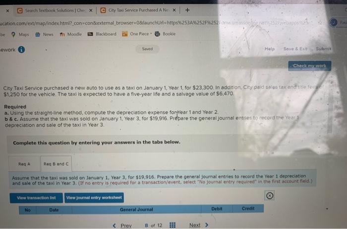  C Search Textbook Solutions Che X C City Taxi Service Purchased