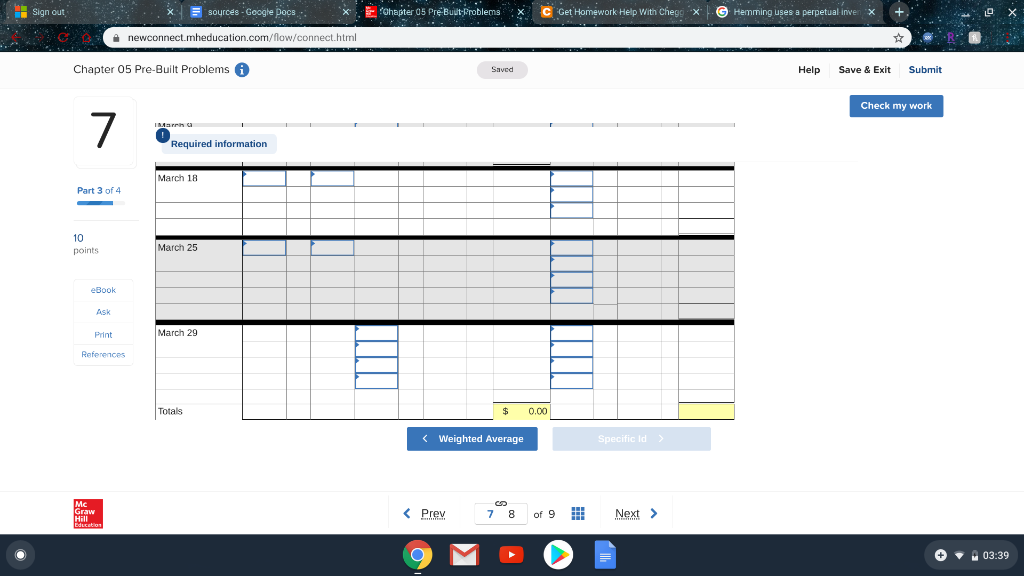 9 sale consisted of 100 units from beginning inventory and 230 units