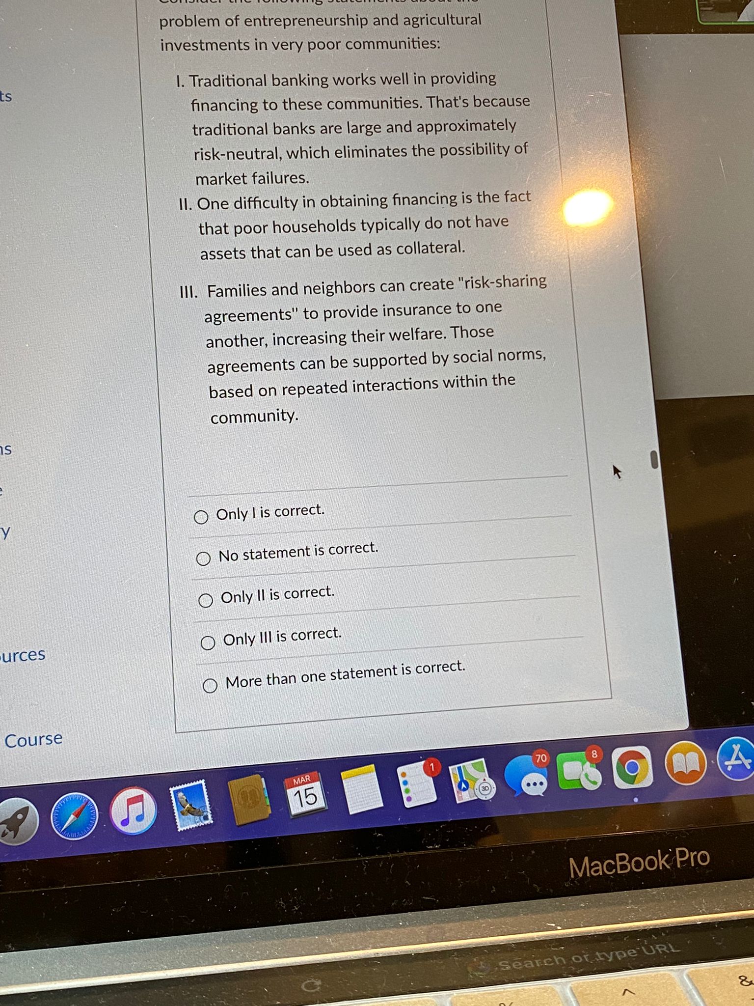 the following statements about the problem of entrepreneurship and agricultural investments in