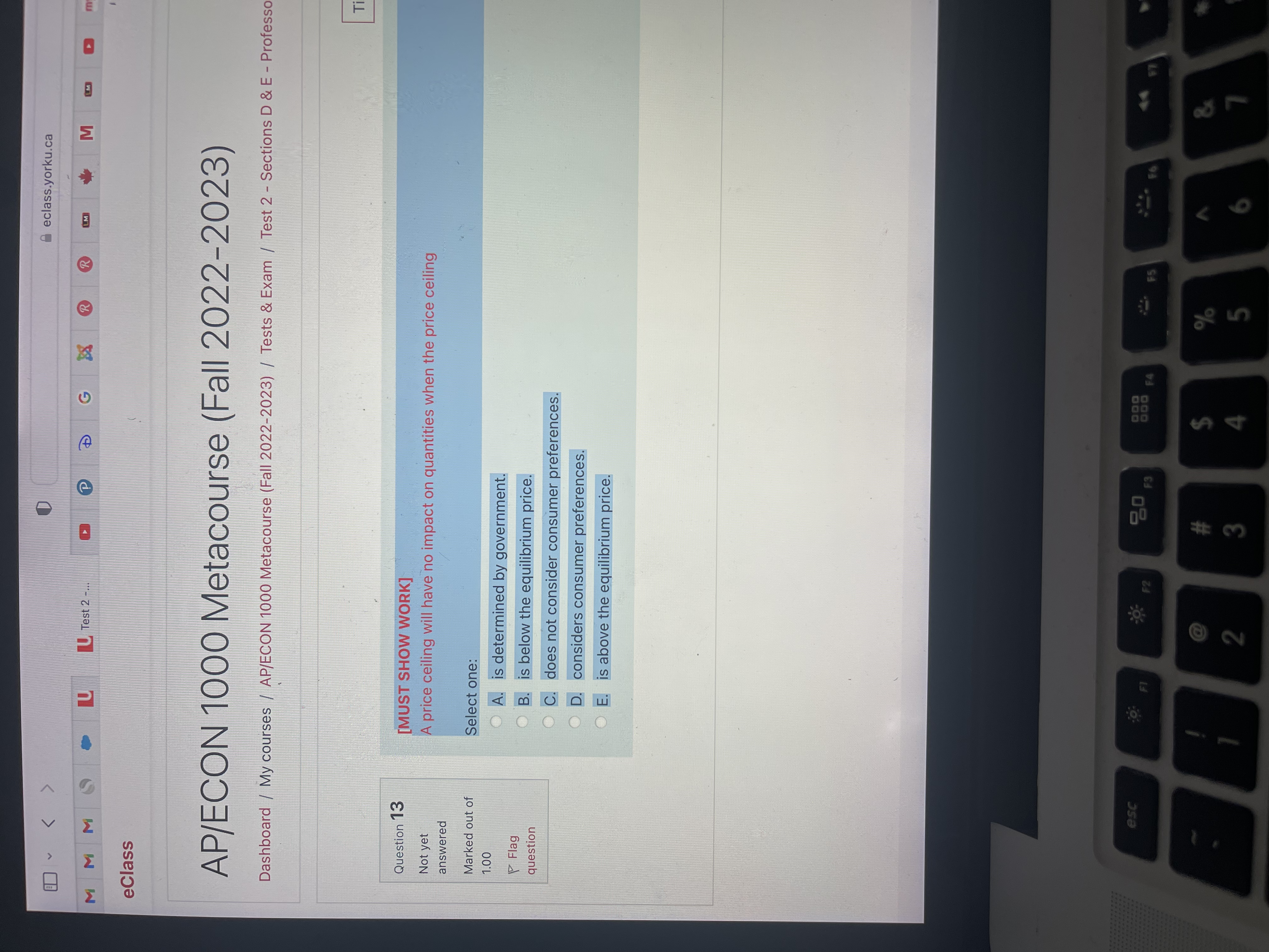  Q V eclass.yorku.ca LM M I M Test 2 -.. G