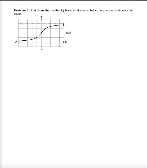 Problem 5 (3.38 from the textbook) Based on the sketch below,