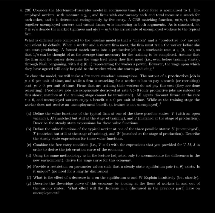 discrete time. There is a large number of identical households normalized to