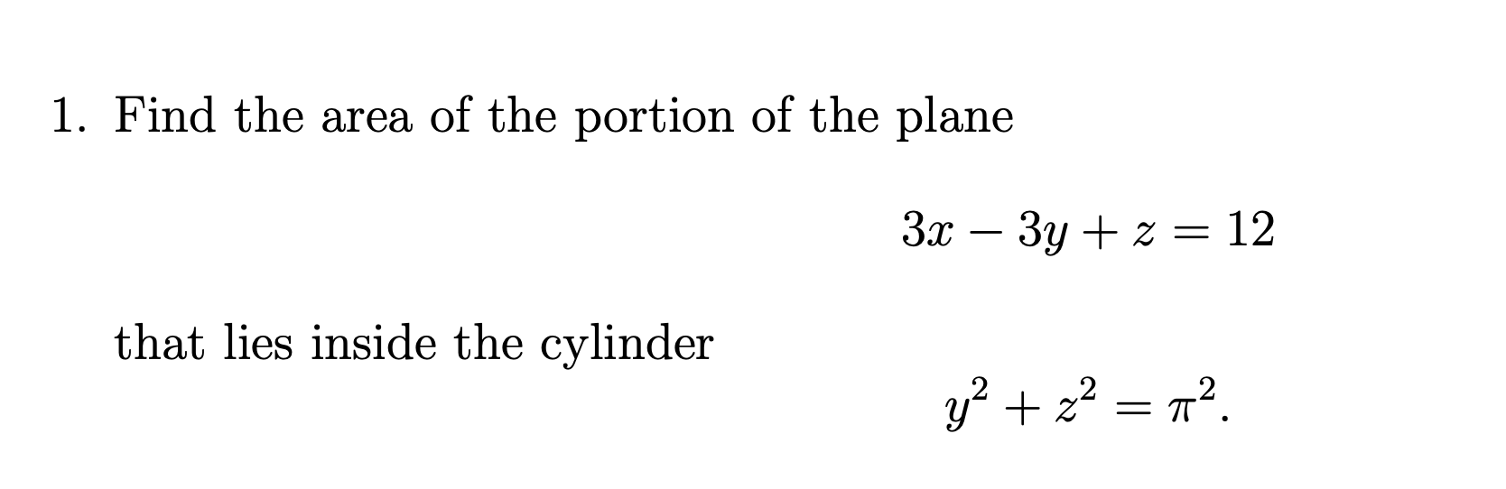 plz show the full solution process with clear hand writing thx 1.